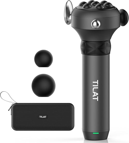 M1 Max Deep Tissue Vibration Therapy Massage Gun – 6500 RPM Handheld Muscle Massager with Thumb Head for Trigger Point & Full Body Pain Relief, Handheld Chiropractic Massager for Back, Neck - Bloomnest