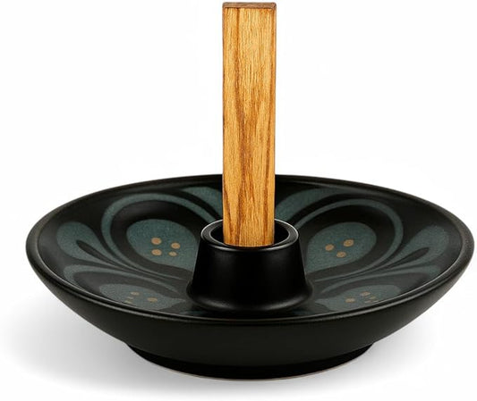 Authentic Peruvian Pottery Palo Santo Stick Holder | Handmade Ceramic Smudge Bowl | Incense and Sage Holder | Unique Decor for Spiritual and Aromatherapy Practices (Azul Waves) - Bloomnest