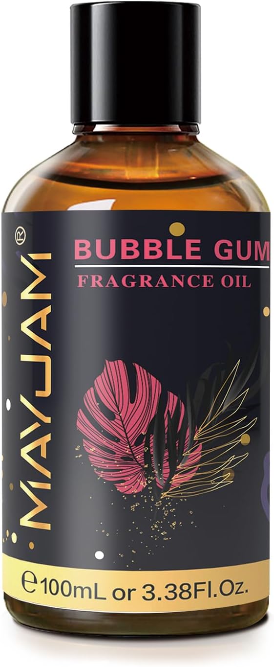 MAYJAM 100ML/3.38FL.OZ Bubble Gum Fragrance Oils with Glass Dropper, Essential Oils for Diffusers for Home, Long Lasting Scented Oils for Diffusers Soap Candle Making - Bloomnest