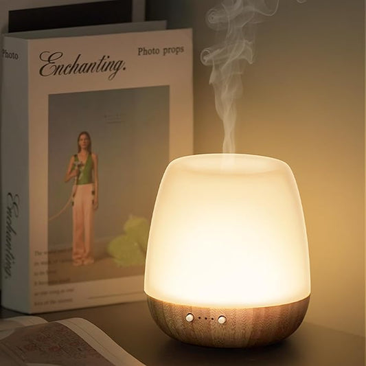 Glass Essential Oil Diffuser, 180ml Ultrasonic Aroma Diffuser for Essential Oil Large Room, Auto-Off Timer & Night Light, Quiet, Air Diffusers for Home Bedroom Office, Gift Idea - Bloomnest