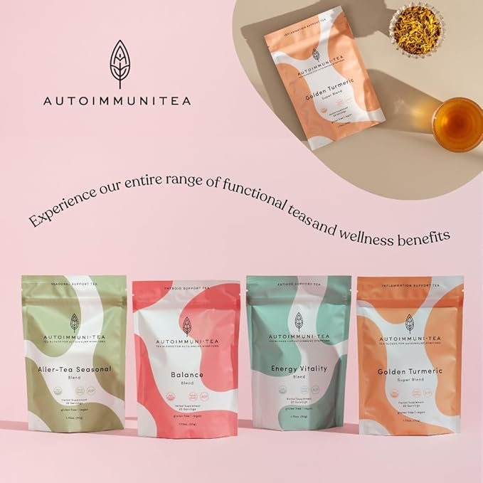 Organic Turmeric Ginger Tea - AIP diet, Whole 30, Paleo friendly, Golden Tonic Herbal Blend - Ayurvedic rooibos herbs, 100% Organic Gluten-Free - Bloomnest