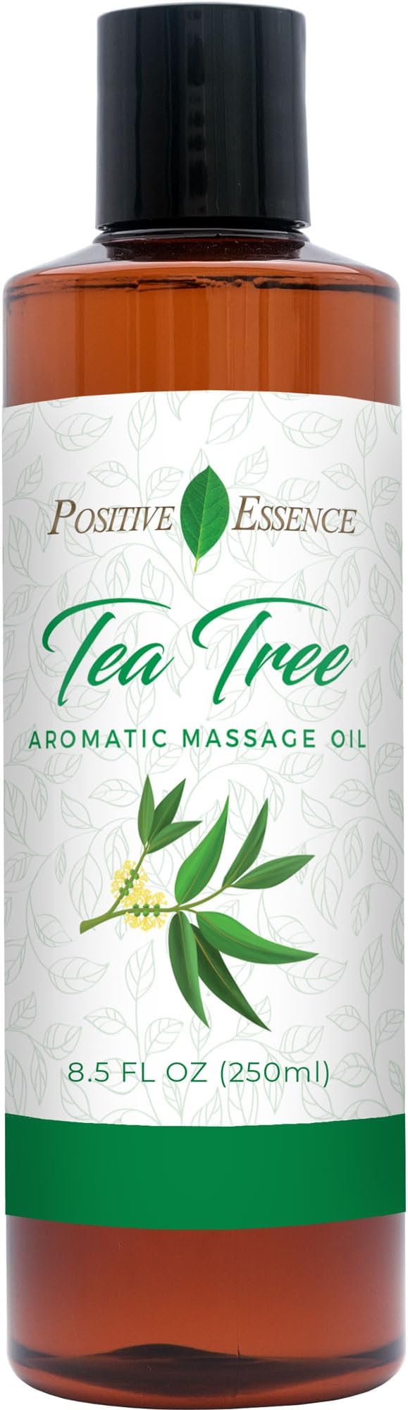 Tea Tree Massage Oil, Body Oil for Massage Therapy - Made with Jojoba, Vitamin E and Pure Essential Oil, Body & Mind Relaxation