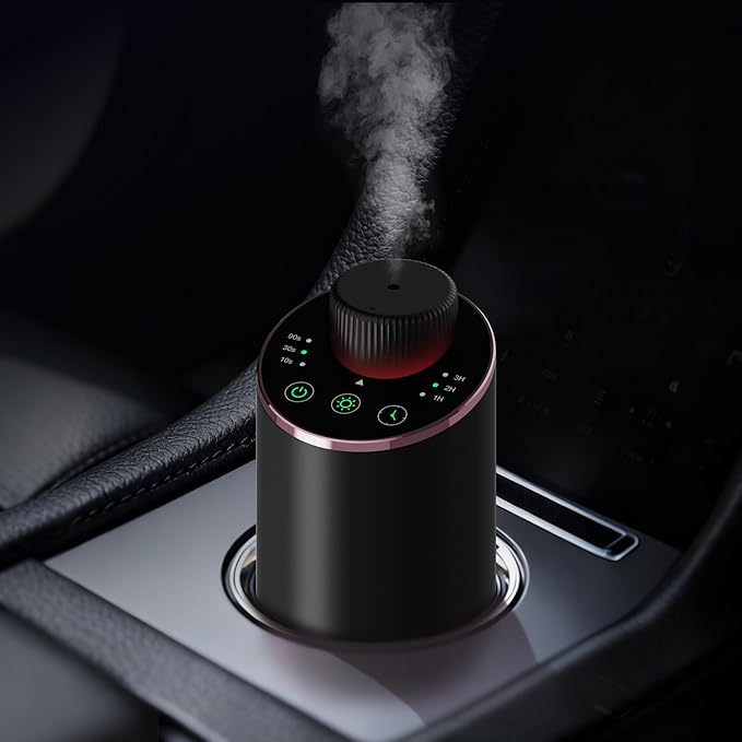 Waterless Essential Oil Diffuser Aromatherapy Scent Diffusers for Home Large Room, Bedroom, Car, Office, Desk, Battery Operated Mini Portable Air Freshener, 3 Countdown Timers & 3 Mist Levels - Bloomnest