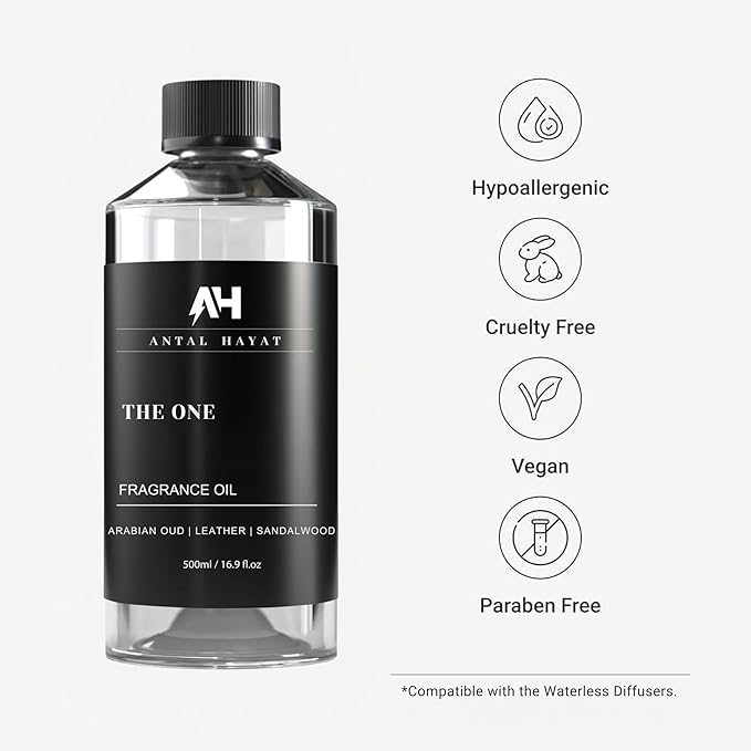 The One Hotel Scent Diffuser Oil - Aromatherapy Fragrance Inspired by 5-Star Hotels - Notes of Cardamom, Leather, Lemon with Cinnamon & Sandalwood - Inspired by Luxury Hotel The One Diffuser Scent - Bloomnest