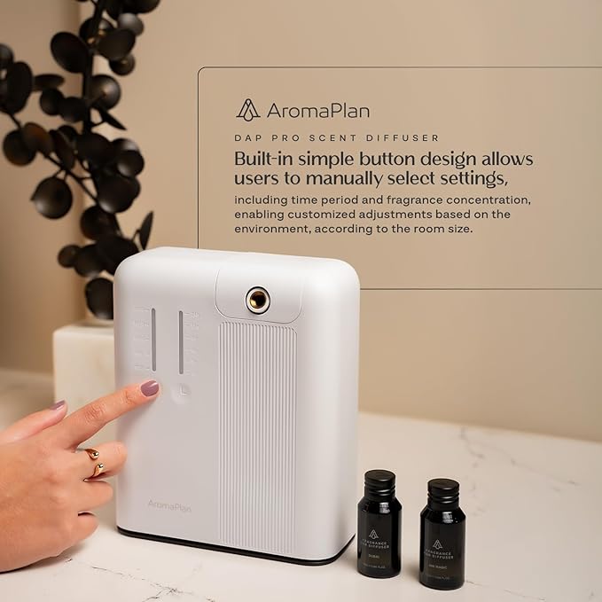 AromaPlan 5 Star Collection Cold Air Scent Diffuser, Whole House (2 Scents Included)- Waterless Smart Aroma, Scent &Time Adjust., App Control, HVAC | Home, Commercial, Hotel | Large Room, 2,000 sq.ft - Bloomnest