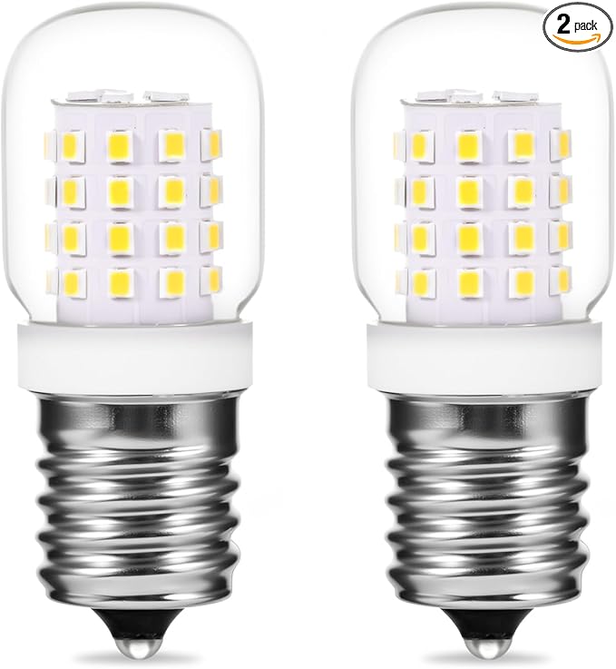 125v 40w Microwave Light Bulbs Under Hood 8206232a - 3W E17 Led Bulb Fit Whirlpool Microwave Appliance Bulb 380Lm 5000K Daylight CRI 80+, 2 Pack - Bloomnest