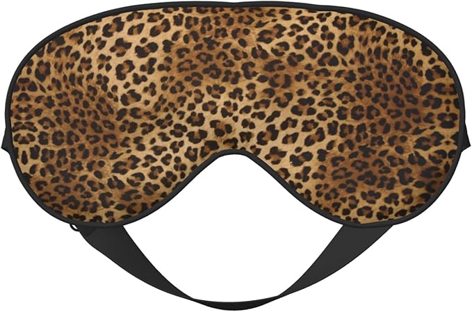 Abstract Brown Leopard Sleep Mask for Sleeping, Soft Comfort Eye Shade, Blackout Eye Cover, Deep Rest, Travel, Nap, Meditation - Bloomnest