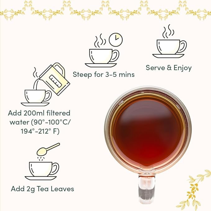 VAHDAM, GLOW - Assorted Christmas Tea Gift Sets (6 Loose Leaf Tea) Tin Caddy Presentation Box | Gluten Free, Non GMO | Holiday Gifts for Everyone - Bloomnest