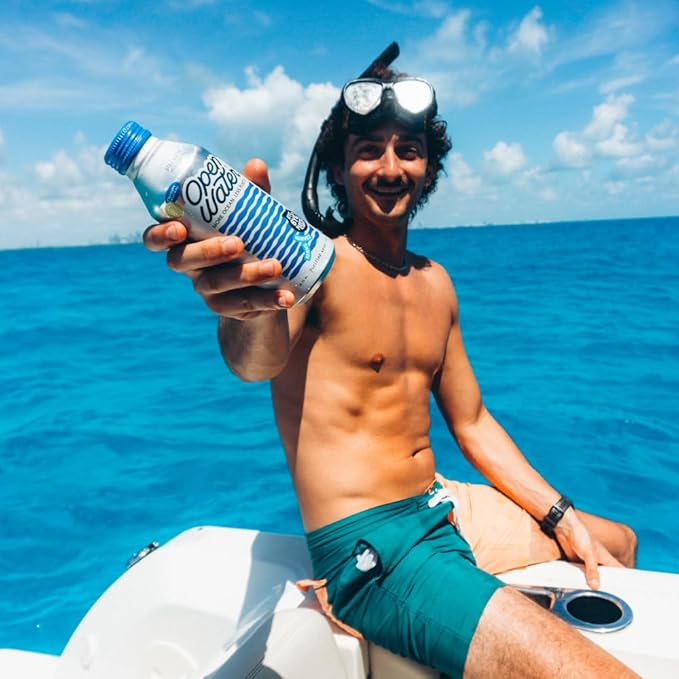 Open Water Still 16oz bottles (3 cases, 36 bottles) - Sustainable Aluminum Bottled Still Water With Electrolytes - 7.0 pH Balanced BPA-Free Ultra-Purified Water - Bloomnest