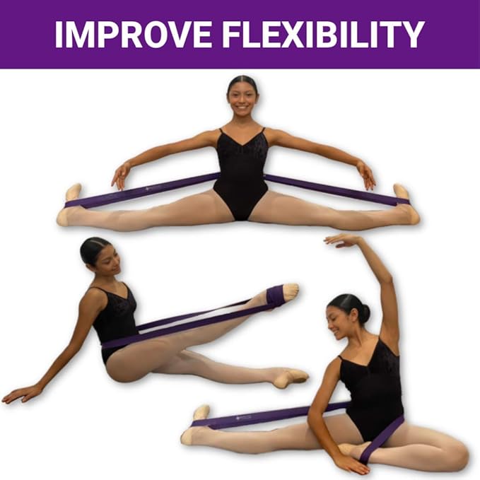 La Esmeralda Stretch Bands Set of 2 for Ballet, Dancers, Gymnastics .Resistance Bands to Improve Flexibility, Splitting and Strenght. 3 Colors, Gift Box, Instruction Booklet, Carry Bag Including. - Bloomnest