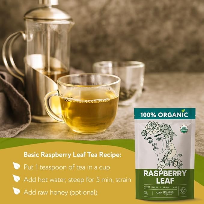 Organic Red Raspberry Leaf Tea – Loose Leaf Herbal Tea – 2 oz (Rubus idaeus) - Bloomnest