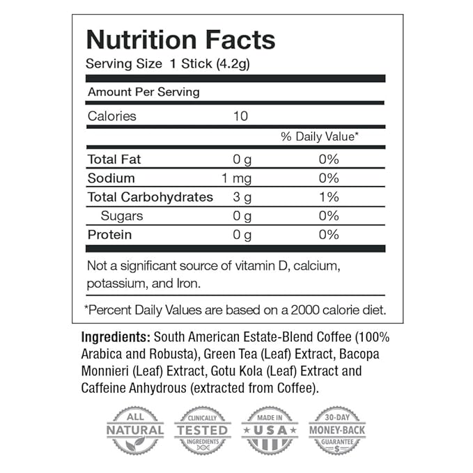 Javita Energy + Focus Instant Coffee Packets, 100% South American Arabica & Robusta Blend, plus Herbs for Clarity, Energy, & Focus, Keto, Dieters Drink, 3 boxes of 24 (4.2g) sticks - Bloomnest