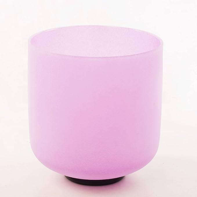 Leize Quartz Crystal Singing Bowl 432hz B Note Crown Chakra Violet 6" with Suede Striker - Bloomnest