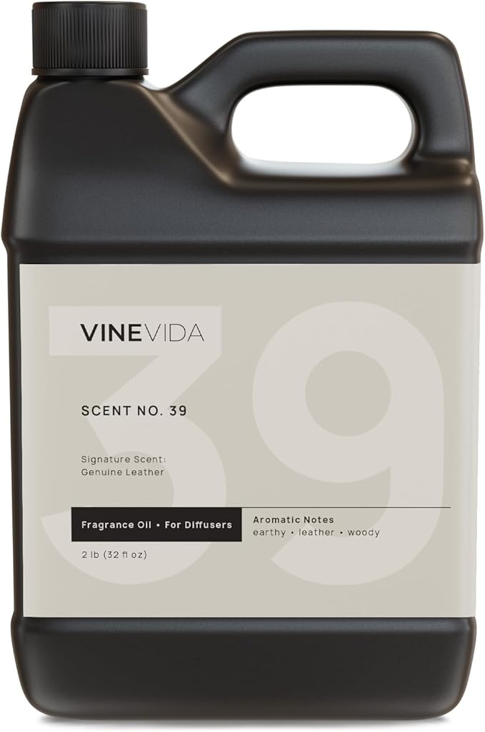 VINEVIDA Genuine Leather Fragrance Oil for Cold Air Diffusers, Essential Oils for Diffuser Oil Refill & Air Freshener Room Spray - 32 Fl Oz - Bloomnest