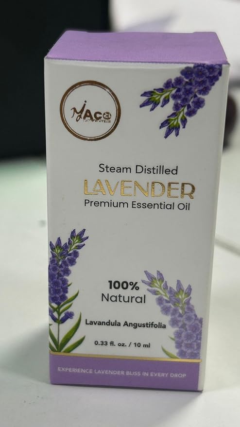 My Ace Lavender Essential Oil 0.33 fl oz – 100% Pure & Natural Lavandula Angustifolia – Undiluted Steam Distilled Oil for Diffuser, Aromatherapy, Skin, Hair & DIY Candle Making MyAce