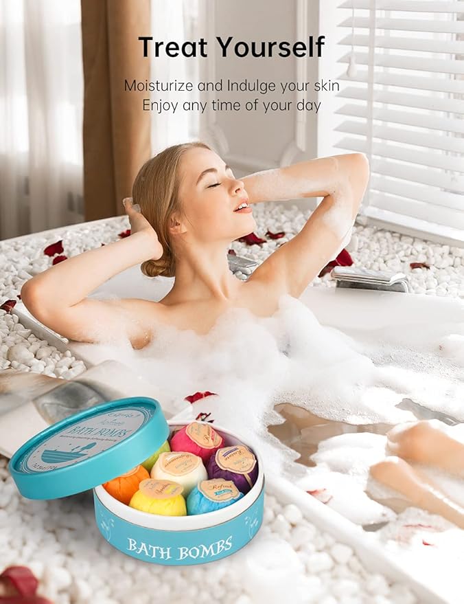 Aofmee Bath Bombs, 14 Bath Bombs for Women, Handmade Bathbombs for Kids Girls, Mothers Day Gifts for Mom, Spa Relaxation Gift for Her, Birthday Valentines Christmas Gifts for Women Who Have Everything - Bloomnest