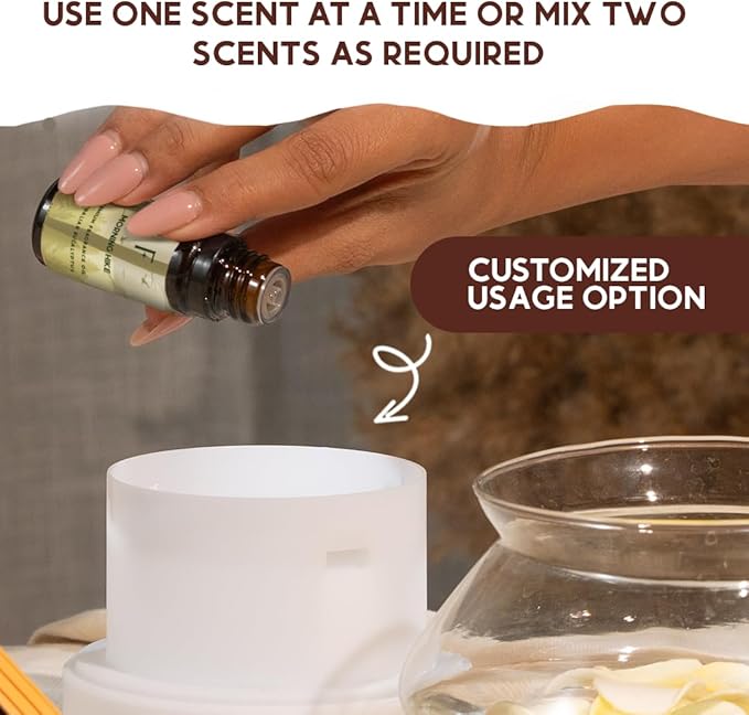 Folkulture Essential Oils for Home | Set of 6 (0.34 fl oz x 6) Sandalwood Essential Oil, Palo Santo Diffuser Oils for Relaxation | Pine & Cedar Oil Scents | Eucalyptus & White Sage Oil for Women - Bloomnest