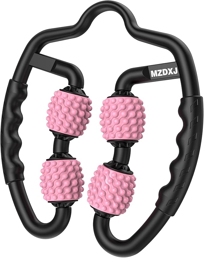 Cellulite Massage Tool Muscle Roller - Deep Fascia Massager & Dimpled Skin Remover for Legs, Thighs & Buttocks - Anti-Cellulite Roller, Smooth Skin, Pain Reliefs (Black Pink) - Bloomnest