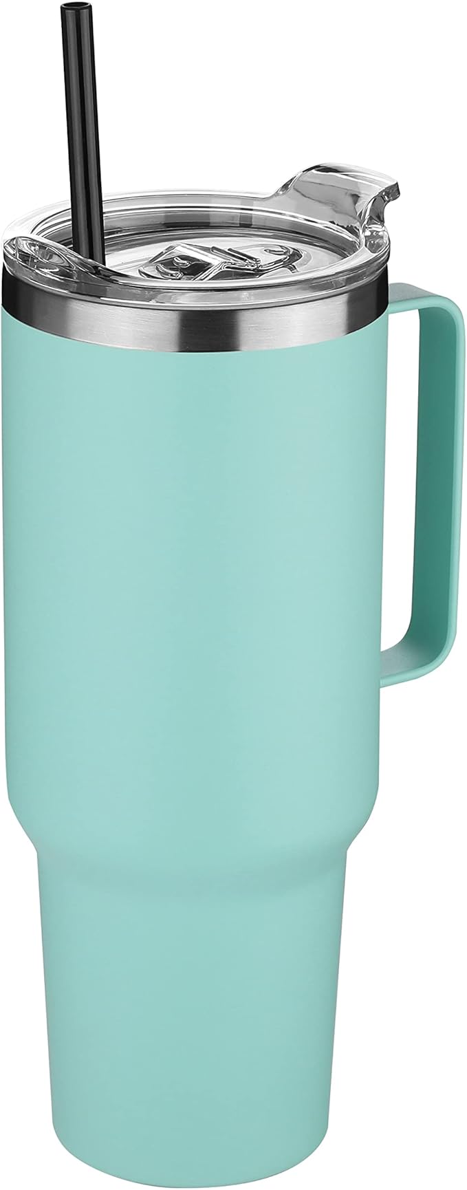 HASLE OUTFITTERS 40 oz Stainless Steel Tumbler with Handle, Vacuum Insulated Tumblers Bulk, Reusable Double Wall Travel Coffee Mug, Durable Powder Coated Water Bottle(Mint Green, 1) - Bloomnest