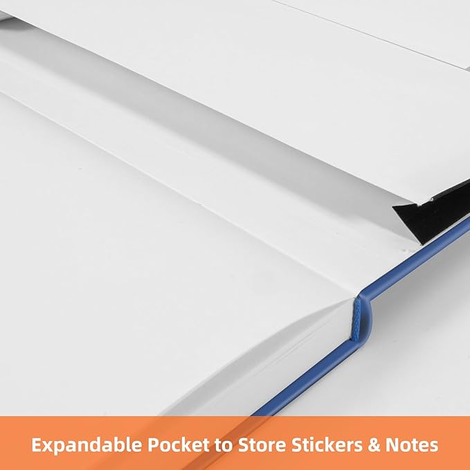 BOSSAND Lined Journal Notebook, A5 Journals for Writing, 200 Pages 100 GSM Thick Classic Ruled Paper, Hardcover, 8.25 inches x 5.75 inches, Navy Blue - Bloomnest