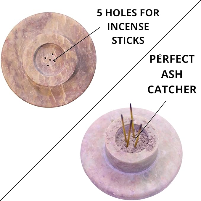 Carry Me Hand Carved Soapstone Incense Stick Holder | Candle Burner | Tea Light Stand. Elephant Jaali Carving Bottle Shape. Decorative Home and Kitchen Decor - (3x3x10.5 Inches) - Bloomnest