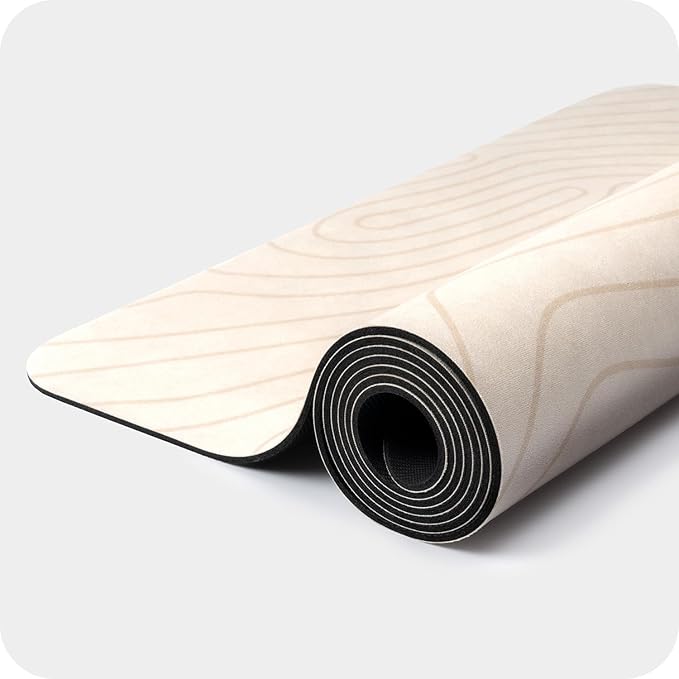 WeGym Yoga Mat, 4mm Cushioned Exercise Mat for Yoga, Pilates, Home Workouts - Anti Slip Polyurethane Suede Yoga Mat with Carrying Strap