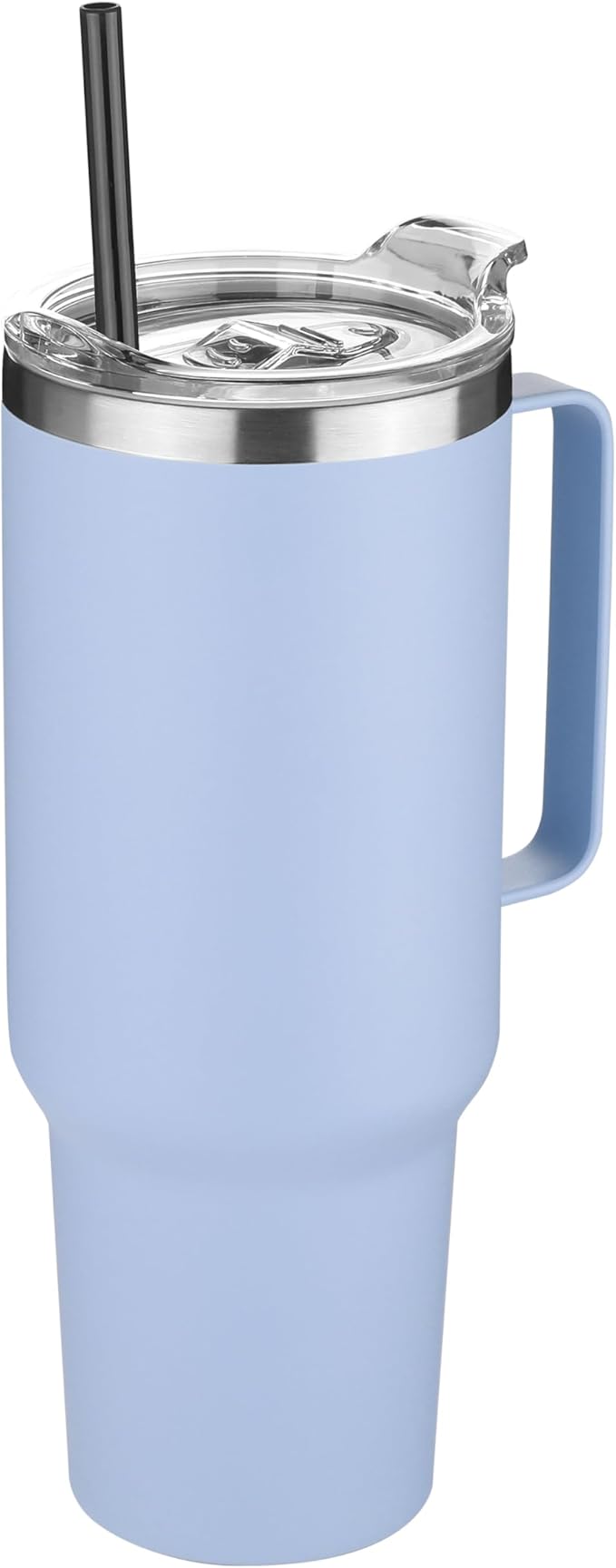 HASLE OUTFITTERS 40 oz Stainless Steel Tumbler with Handle, Vacuum Insulated Tumblers Bulk, Reusable Double Wall Travel Coffee Mug, Durable Powder Coated Water Bottle(Blue, 1) - Bloomnest