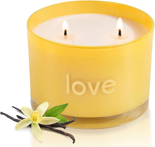 KONNI 2 Wick Vanilla Love Scented Candles for Home, Relaxing Soy Candles, 12.35oz Luxury Love Aromatherapy Candle for Women Men, 60 Hours Long Lasting Candle, Clean Burning Jar Candle, Romantic Gifts - Bloomnest