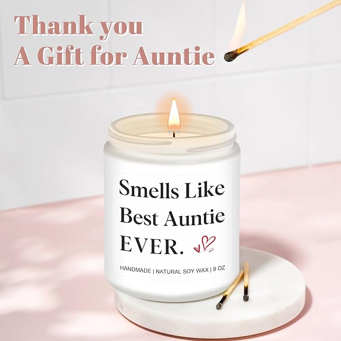 Homsolver Gifts for Aunt, Birthday Mothers Christmas Thanksgiving Gifts for Aunt, Smells Like Best Auntie Ever Scented Candles - Bloomnest