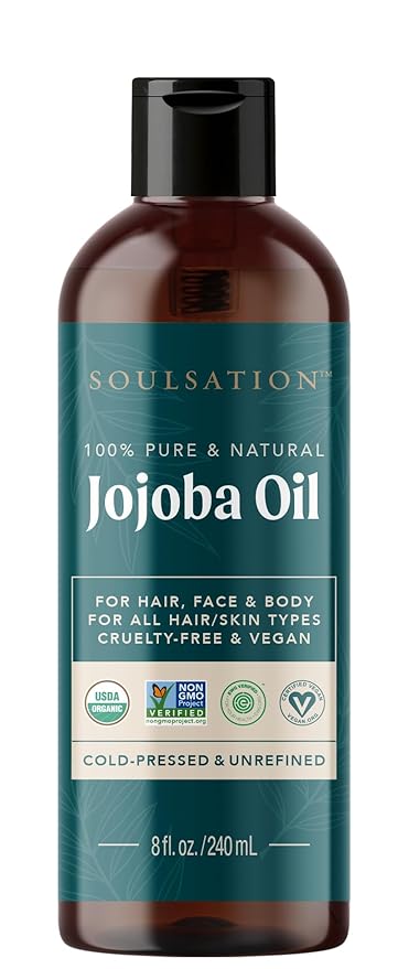 Organic Jojoba Oil for Skin, Hair & Face (8oz) | 100% Pure, Natural Cold Pressed - Bloomnest