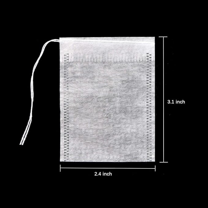 400pcs Disposable Tea Bags for Loose Leaf Tea, Biodegradable Tea Filter Bags with Drawstring, Corn Fiber Empty Tea Bags for Loose Leaf Tea - Bloomnest