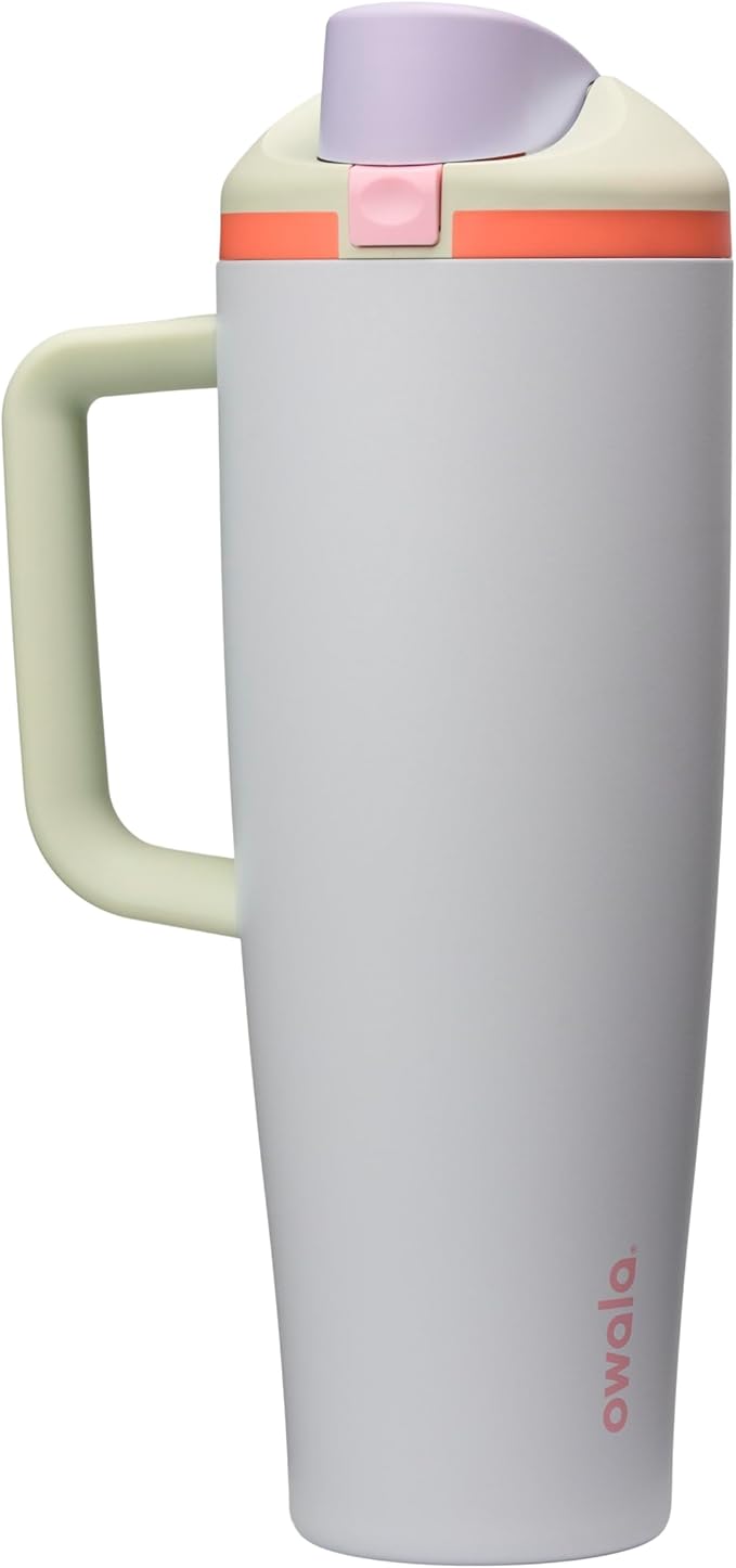 Owala FreeSip Tumbler - Stainless Steel - 40-oz. - Mint/Purple Beach House Owala