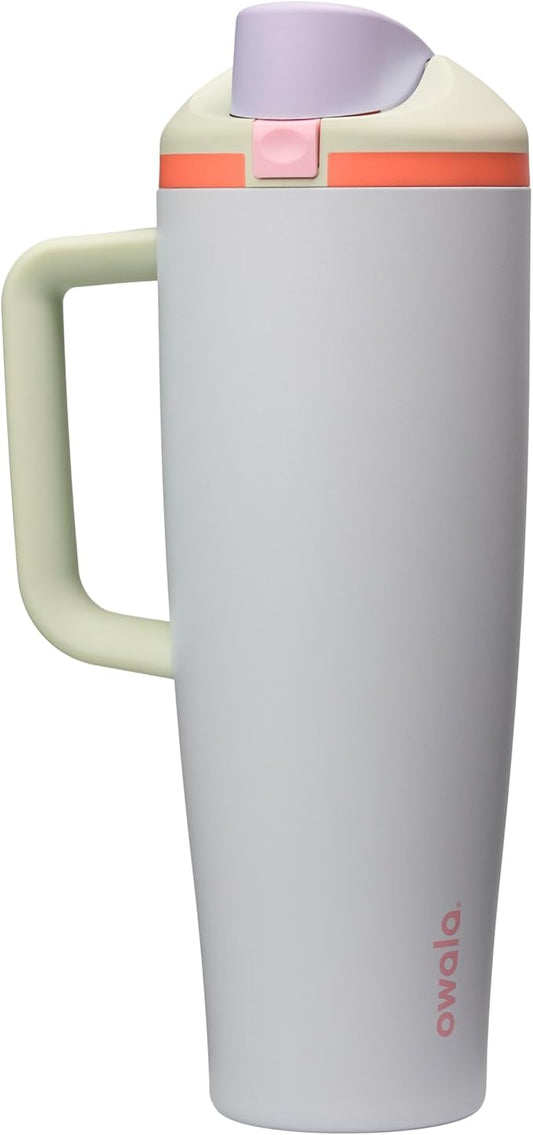 Owala FreeSip Tumbler - Stainless Steel - 40-oz. - Mint/Purple Beach House Owala