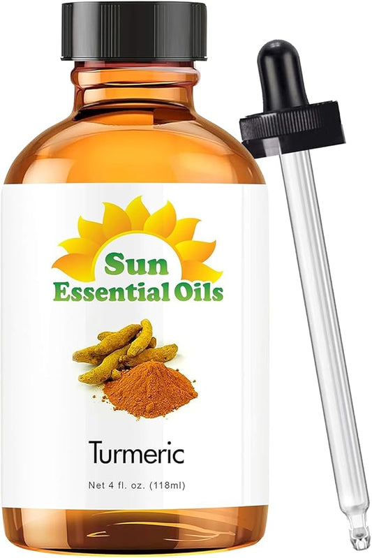 Sun Essential Oils Turmeric Essential Oil - Pure Aromatherapy Oil for Diffuser & Massage - 4 Fluid Ounces - Bloomnest