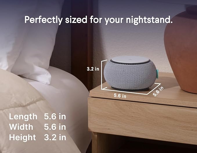 SNOOZ Smart White Noise Sound Machine - Real Fan Inside for Non-Looping White Noise, Sleep Aid for Adults, Travel, Sleeping, Bedroom, Portable, Baby Registry Essential - Cloud