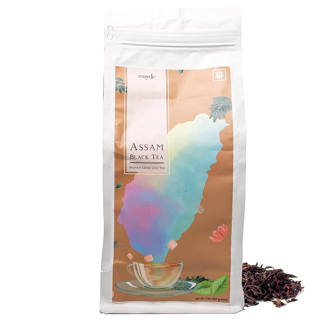 Mayde Assam Black Loose Leaf Tea - Premium Taiwanese Tea, 1 lb (16 oz) - Bloomnest