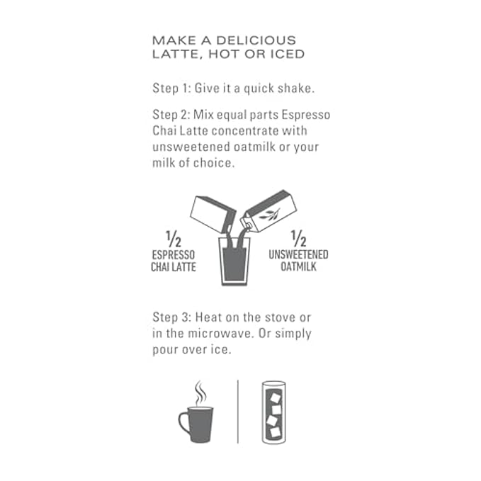 TAZO Espresso Chai Latte, Black Tea Concentrate, Easy to Serve Espresso Chai Tea for Everyday Cafe Style Lattes, Hot or Iced Coffee-like experience, Barista Approved, 32oz Tea Mix Carton - Bloomnest