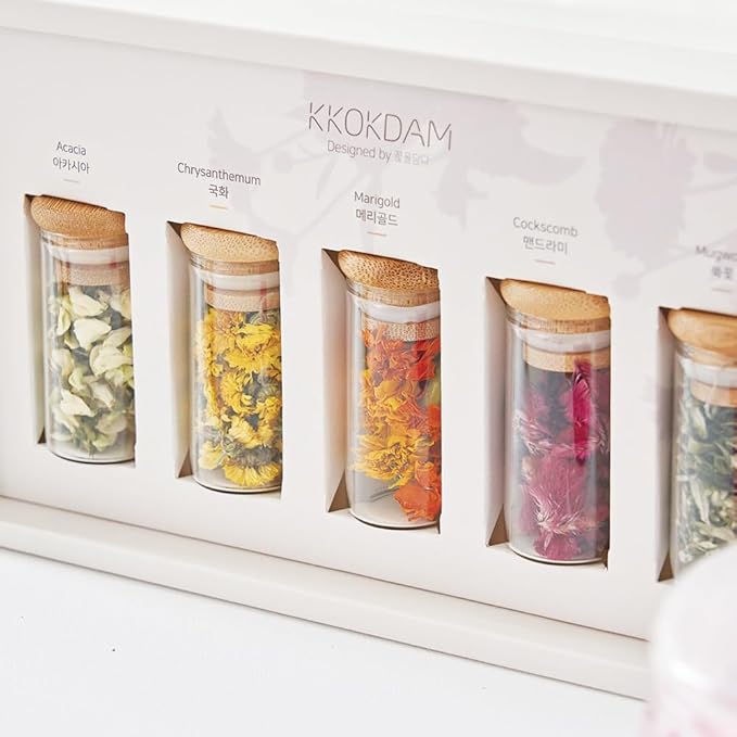 KKOKDAM Lovely Tea Gift Set – Premium Blooming Flowers Variety Pack - Fancy Gifts from South Korea - 5 Count - Bloomnest