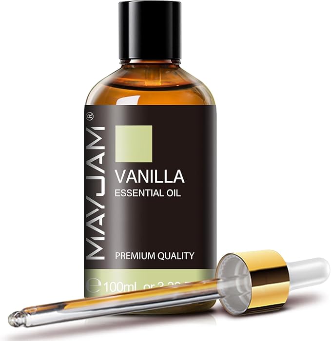 MAYJAM Vanilla Essential Oil 100ML, Pure Essential Oils for Massage, Diffusers, Vanilla Oil Fragrance Oil for Soap Candle Making (3.38FL.OZ Bottle) - Bloomnest