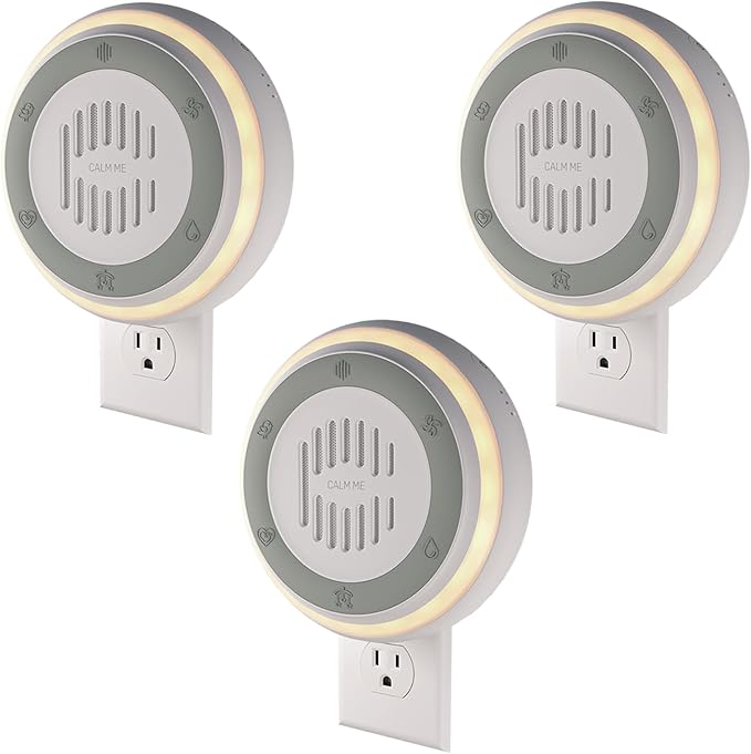 (3 Pack) Calm Me White Noise Machine for Office Privacy & Noise Canceling, Plug in Wall Sound Machine for Therapy Office Used in Hospitals Clinics & Spas, 20 Soothing Natural Sounds, Compact Design. - Bloomnest