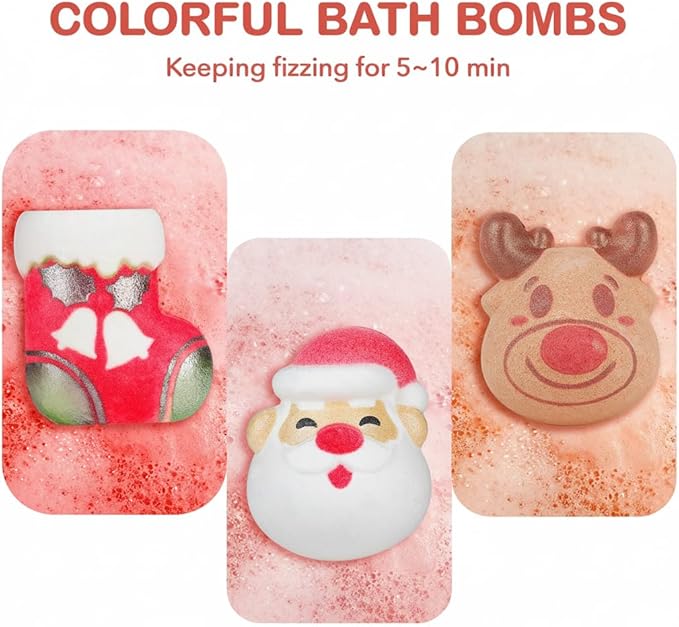 Bath Bomb Gift Set 9 Packs for Girls and Boys, Handmade and Nature Bath Bombs with Surprise for Kids, Perfect for Bubble Bath, Christmas Birthday Gifts for Kids Toddler Women - Bloomnest