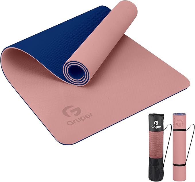 Yoga Mat Non Slip, Eco Friendly Fitness Exercise Mat with Carrying Strap,Pro Yoga Mats for Women,Workout Mats for Home, Pilates and Floor Exercises - Bloomnest