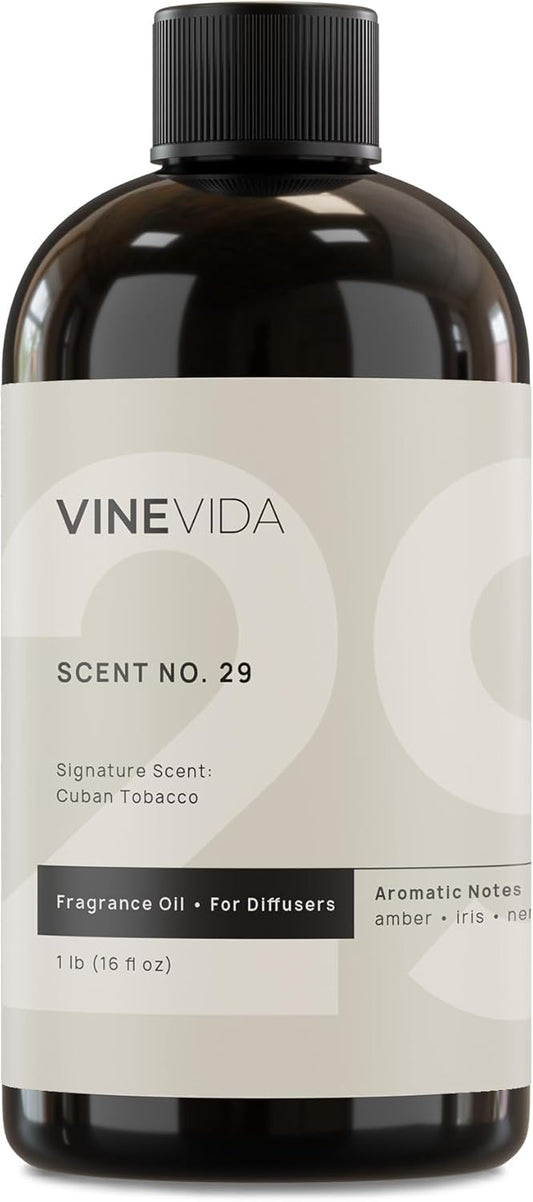 VINEVIDA [16 Fl Oz] Cuban Tobacco Fragrance Oil for Cold Air Diffusers, Essential Oils for Diffuser Oil Refill & Air Freshener Room Spray