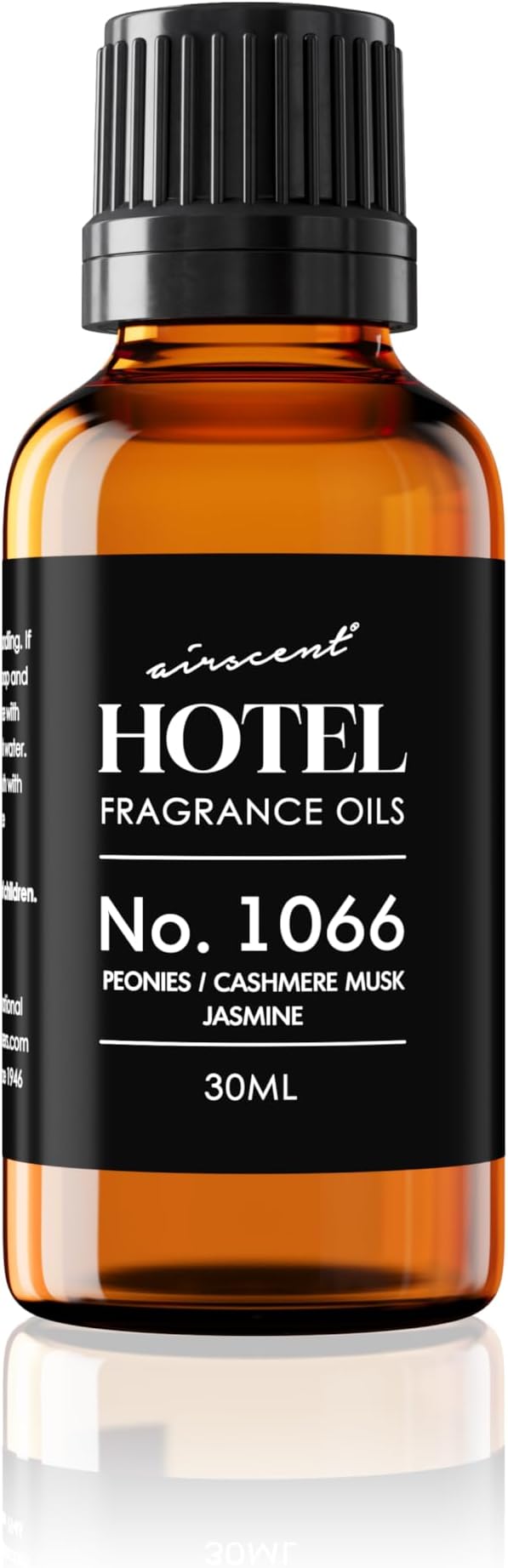 AirScent Hotel Diffuser Oil No. 1066 - Peonies, Cashmere, Jasmine - Premium Fragrance Oil for Ultrasonic and Waterless Diffusers and Crafting - 30 mL, 1 fl oz Glass Dropper Bottle Airscent