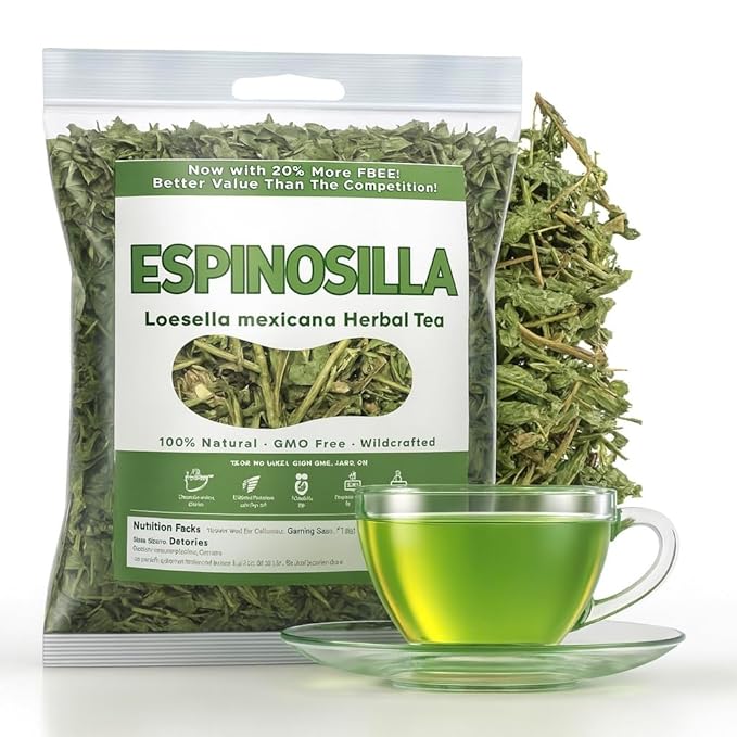5oz (141g) Espinosilla Te Herbal (Loeselia Mexicana Leaf) Herbal Tea - Premium Hoja de Calidad | 100% All-Natural Loose Leaf| Non-GMO Mexican Herbal Tea Wildcrafted. - Bloomnest