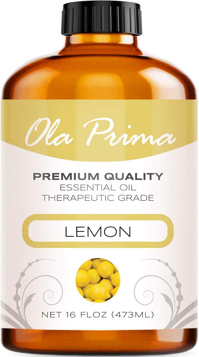 Ola Prima Oils Lemon Essential Oil 16oz Bulk, Essential Oil for Aromatherapy, Diffusers, Candle Making, and Household Cleaning - Bloomnest