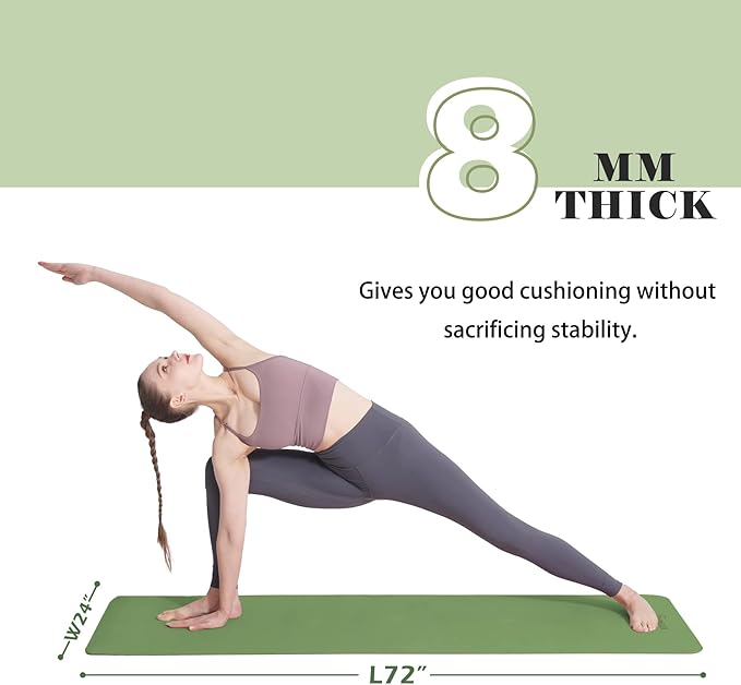 UMINEUX Yoga Mat Extra Thick 1/3'' & 2/5" Non Slip Yoga Mats for Women Eco Friendly TPE Fitness Exercise Mat with Carrying Sling & Storage Bag - Bloomnest