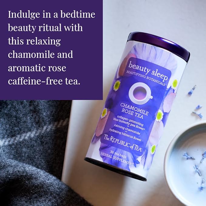 The Republic of Tea - Beautifying Botanicals® Beauty Sleep Chamomile Rose Herbal Tea Bags (36 count) - Bloomnest