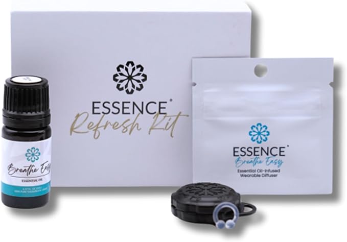 Essence Wearable Aromatherapy Nasal Diffuser – Breathe Easy Essential Oil Nose Ring Refresh Kit – Personal Scent Clip for Travel, Work & Everyday Use – Made in USA - Bloomnest