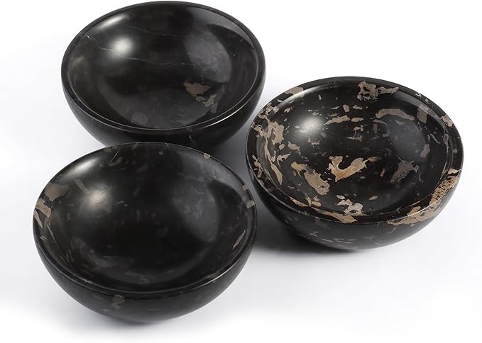 Koville Italian Natural Marble Incense Holder, Incense Holders for Sticks, Sturdy Incense Burner Ash Catcher, Ideal for Meditation, Relaxing, Easy to Clean(Nero Portoro)